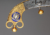 Pair of Flintlock Pistols of Scottish Type Presented to Jeffrey, 1st Baron Amherst (1717–1797), John Murdoch (Scottish, Doune, Perthshire, active 1750–died 1812), Steel, copper alloy, gold, enamel, agate, textile (silk), British, Doune (Scotland) and probably London