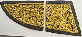 Crinet Plate (Neck Defense) for Ceremonial Horse Armor, Iron, gold, silver, Tibetan