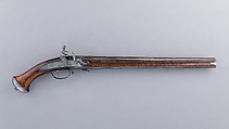 Flintlock Wender Pistol, Claude Cunet (French, active Lyon, ca. 1640–60), Wood, steel, iron, French, Lyon