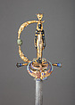 Presentation Sword Honoring Commandant Jean-Baptiste Marchand (1863–1934) for His Conduct at Fashoda, Hilt designed by Jean-Joseph-Marie-Anatole Marquet de Vasselot (French, Paris 1840–1904 Neuilly-sur-Seine), Copper alloy, gold, enamel, jade, steel, French, Paris