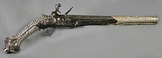 Flintlock Pistol, Iron, wood, silver, German silver (nickel-copper-zinc alloy), copper alloy (brass), niello, Balkan