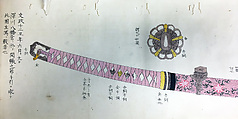 Drawings of Ancient Sword Treasure, Kamakura, Hachiman Temple, Anonymous, Ink on paper, Japanese