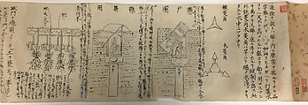 On the Defense of Castles and the Engines of Warfare, Ink on paper, Japanese