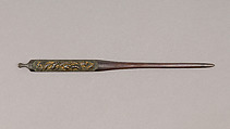 Hair Dressing Tool (<i>Kogai</i>), Copper alloy (yamagane), gold, Japanese