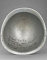 Model T-21 E2 Helmet Prototype, Leonard Heinrich (American (born Germany) Munich 1900–1966 Clarksville, New Jersey), Aluminum, American, New York