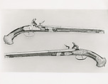 Pair of Flintlock Pistols, Girolamo Francino  Italian, Steel, wood (walnut), Italian, Brescia