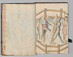 Fencing Book (Fechtbuch), Hans Talhoffer (German, recorded 1435–82), Leather, brass, German
