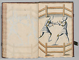 Fencing Book (Fechtbuch), Hans Talhoffer (German, recorded 1435–82), Leather, brass, German