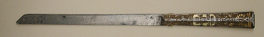 Knife, Steel, gold, possibly Italian