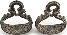 Pair of Stirrups, Copper alloy (bronze), Burmese
