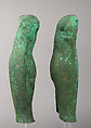 Helmet of the Corinthian Type and Pair of Greaves, Bronze, Greek