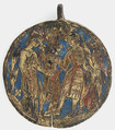 Harness Pendant, Copper, gold, enamel, possibly Spanish