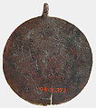 Harness Pendant, Copper, gold, enamel, possibly Spanish