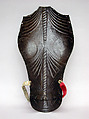 "Blind" Shaffron (Horse's Head Defense) for the Joust, Steel, brass, textile, leather, German