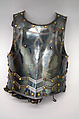 Cuirass, Steel, gold, textile, leather, French or Italian