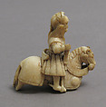Chess Piece in the Form of a Knight, Ivory (elephant), Western European, possibly Germany or England
