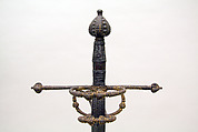 Rapier, Steel, gold, iron, wood, Italian