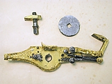 Wheellock Mechanism for a Pistol, Bronze, steel, gold, French