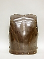 Shot-Proof Cuirass (Breastplate and Backplate), Steel, gold, brass, textile, leather, French, Besançon