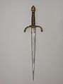 Parrying Dagger, Steel, gold, copper wire, wood, German, Saxon