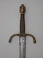 Parrying Dagger, Steel, gold, copper wire, wood, German, Saxon