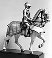 Armor for Man and Horse, Steel, gold, leather, copper alloy, textile, Italian, probably Milan