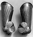 Pair of Thigh Defenses (Cuisses) with Knee Defenses (Poleyns), Steel, German, Nuremberg