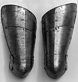 Pair of Thigh Defenses (Cuisses) with Knee Defeneses (Poleyn), Steel, German, Augsburg