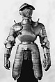 Armor, Helmet, pauldrons, and vambraces attributed to Kolman Helmschmid (German, Augsburg 1471–1532), Steel, leather, German, Augsburg