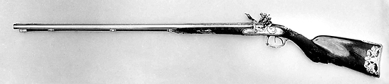 Double-Barreled Flintlock Shotgun, François Pirmet  French, Steel, wood (walnut), silver, gold, French, Paris