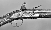 Flintlock Gun, Decoration follows closely designs of the engraver De Lacollombe (French, Paris, active ca. 1702–ca. 1736), Steel, silver, wood (walnut), German