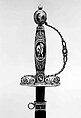 Smallsword, James Morisset British, Gold, enamel, steel, textile, leather, wood, cotton, velvet, British, London