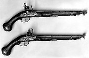Pair of Pistols with Flintlocks a la moda, Gabriel de Algora Spanish, Steel, wood (walnut), gold, silver, horn, Spanish, Madrid