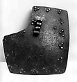 Right breastplate from a brigandine, Steel, copper alloy, textile (cotton), Italian