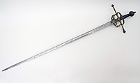 Rapier, Steel, gold, iron, wood, Italian
