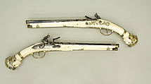 Pair of Flintlock Pistols, Leonardus Graeff Aachen, Steel, gold, silver, ivory, Southern Netherlandish, Aachen