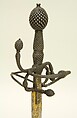 Rapier, Daniele da Serravalle (Italian, Milan, active mid-sixteenth century), Steel, iron, gold, Italian, Milan