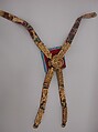 Crupper, Iron, gold, leather, textile, Tibetan