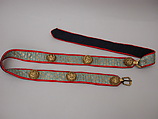 Breast Strap, Iron, gold, textile, Tibetan