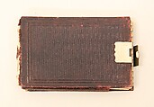 Memorandum Book Showing Colored Sketches Mostly of European Helmets, William Burges (1827–1881), Paper, leather, silver, British
