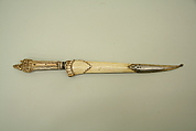 Dagger with Sheath, Ivory (elephant), steel, silver, gold, Nepalese