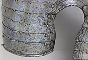 Breastplate with Tassets, Steel, copper alloy, leather, German, Augsburg