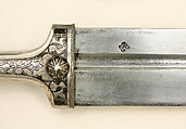 Dagger (Kindjal) with Scabbard, Steel, wood, silver, niello, Caucasian, possibly Kubachi, Dagestan