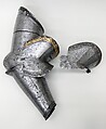 Arm Defense for Right Arm, Steel, gold, German, probably Augsburg