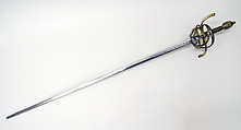 Rapier, Steel, gold, copper, German