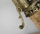 Powder Flask, Jeremias Ritter (German, recorded 1605–46), Staghorn, silver, gold, German, Nuremberg