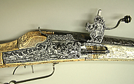 Wheellock Gun, Steel, wood, ivory, gold, silver, German