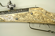 Wheellock Gun, Steel, wood, ivory, gold, silver, German