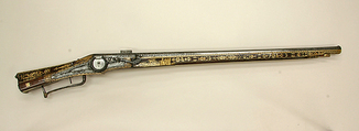 Combination Wheellock Matchlock Gun, Steel, wood (walnut), staghorn, brass, German