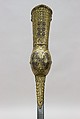 Gauntlet Sword (Pata) with Scabbard, Steel, gold, silver, textile (velvet), hilt, Indian; blade, European